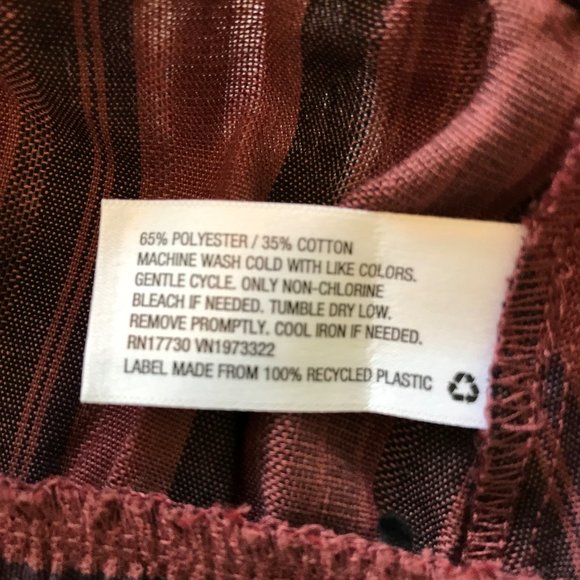 Black/Burgundy Striped Tie-Back Keyhole Crop Top - Picture 3 of 4